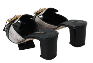 Schwarz Grau Exotisches Leder Kristalle Sandalen Schuhe