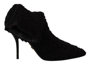 Schwarz Stiletto Heels Mid Calf Frauen Stiefel