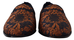 Blau Rost Floral Hausschuhe Loafers Schuhe