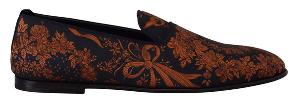 Blau Rost Floral Hausschuhe Loafers Schuhe