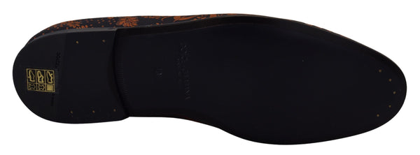 Blau Rost Floral Hausschuhe Loafers Schuhe