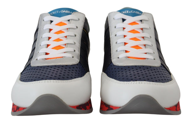 Multicolor Leder Sport Low Top Turnschuhe