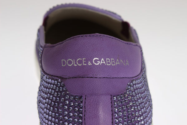 Lila Strass Canvas Logo Sneakers