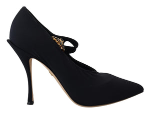 Schwarze Socken Stretch Crystal Pumps Schuhe