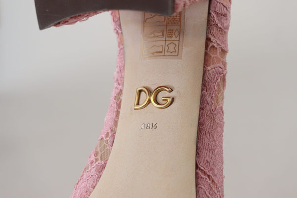 Rosa Taormina Spitze Kristall Pumps Pastell Schuhe