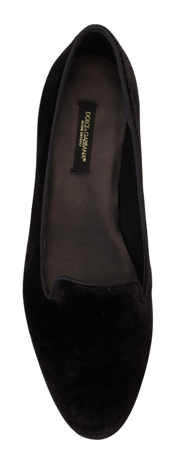 Schwarzer Samt Slip Ons Loafers Flats Schuhe