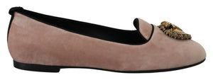 Rosa Samt Slip Ons Loafers Flats Schuhe