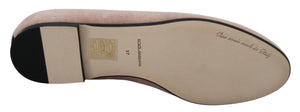 Rosa Samt Slip Ons Loafers Flats Schuhe