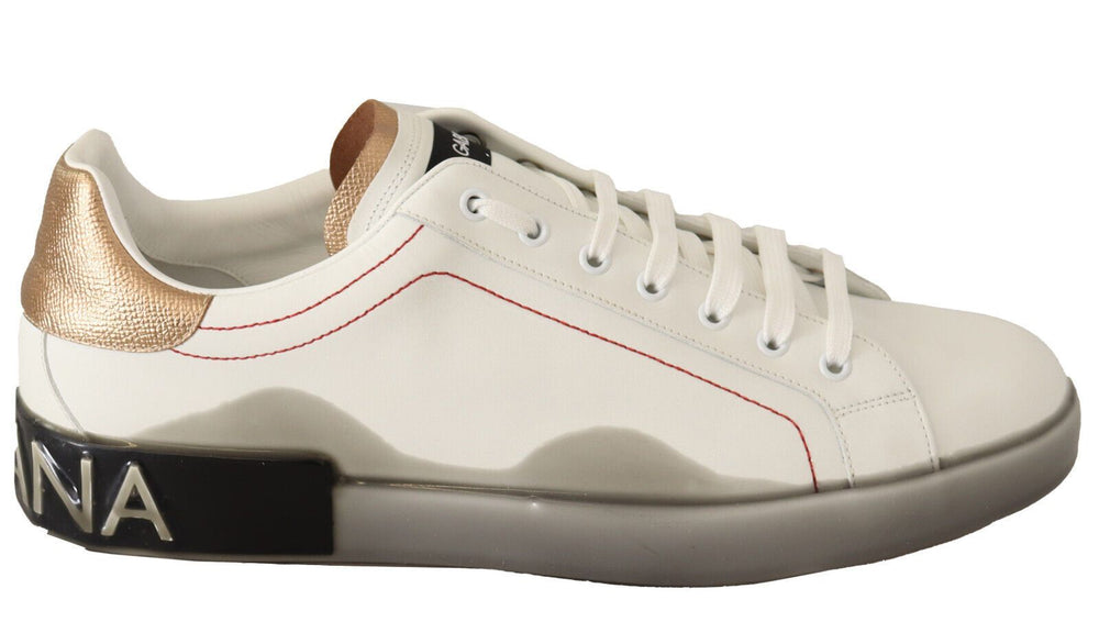 Weiß Gold Leder Low Top Turnschuhe Freizeitschuhe