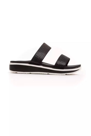 Schicke Strass-Doppelriemchen-Sandalen