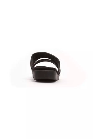 Silberne Textil-Sandalen für Damen