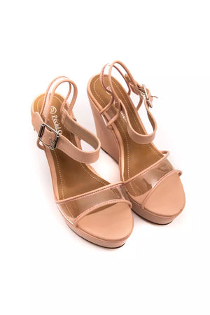 Beige Polyethylen-Sandalen für Damen
