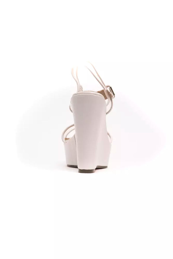 Weiße Polyethylen-Keilsandalette für Damen