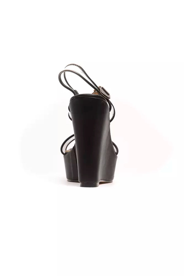 Schwarze Polyethylen-Sandale für Damen