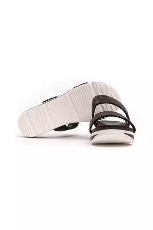 Schicke Strass-Doppelriemchen-Sandalen