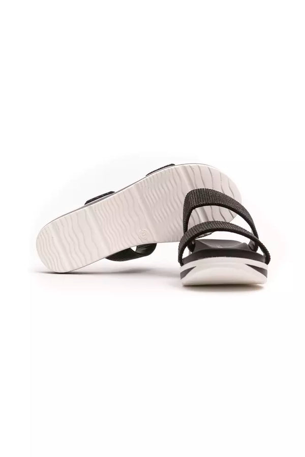 Schicke Strass-Doppelriemchen-Sandalen