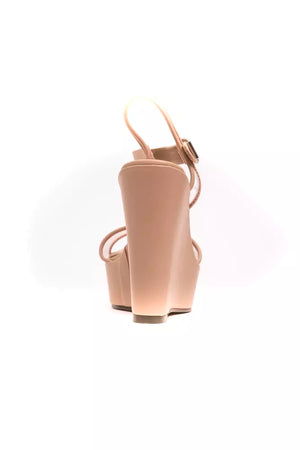 Beige Polyethylen-Sandalen für Damen
