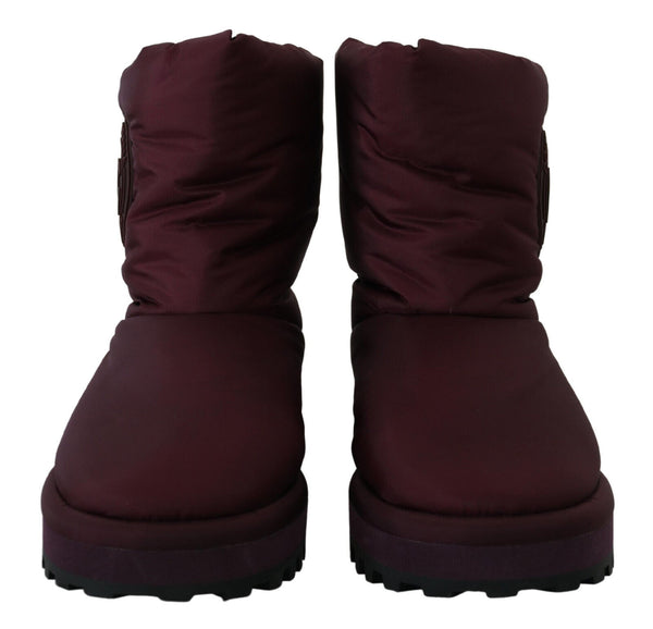 Bordeaux Nylonstiefel Gepolsterte Halbschuhe
