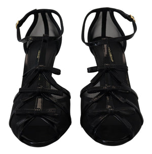 Schwarz Stiletto High Heels Sandalen Schuhe