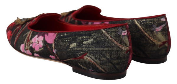 Multicolor Jacquard Heiliges Herz Patch Slip On Schuhe
