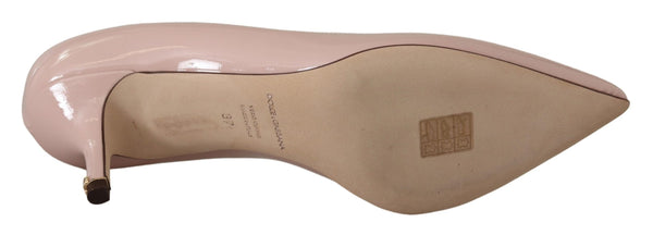 Rosa Lackleder Kitten Heels Pumps Schuhe