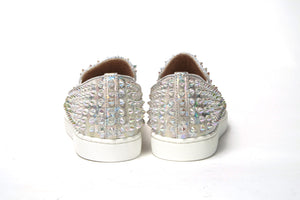 Weißer Ab/Clear Ab Roller Boot Frau flache Sneaker