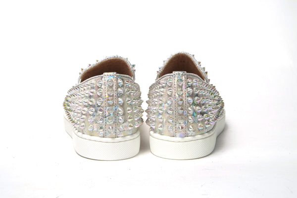 Weißer Ab/Clear Ab Roller Boot Frau flache Sneaker