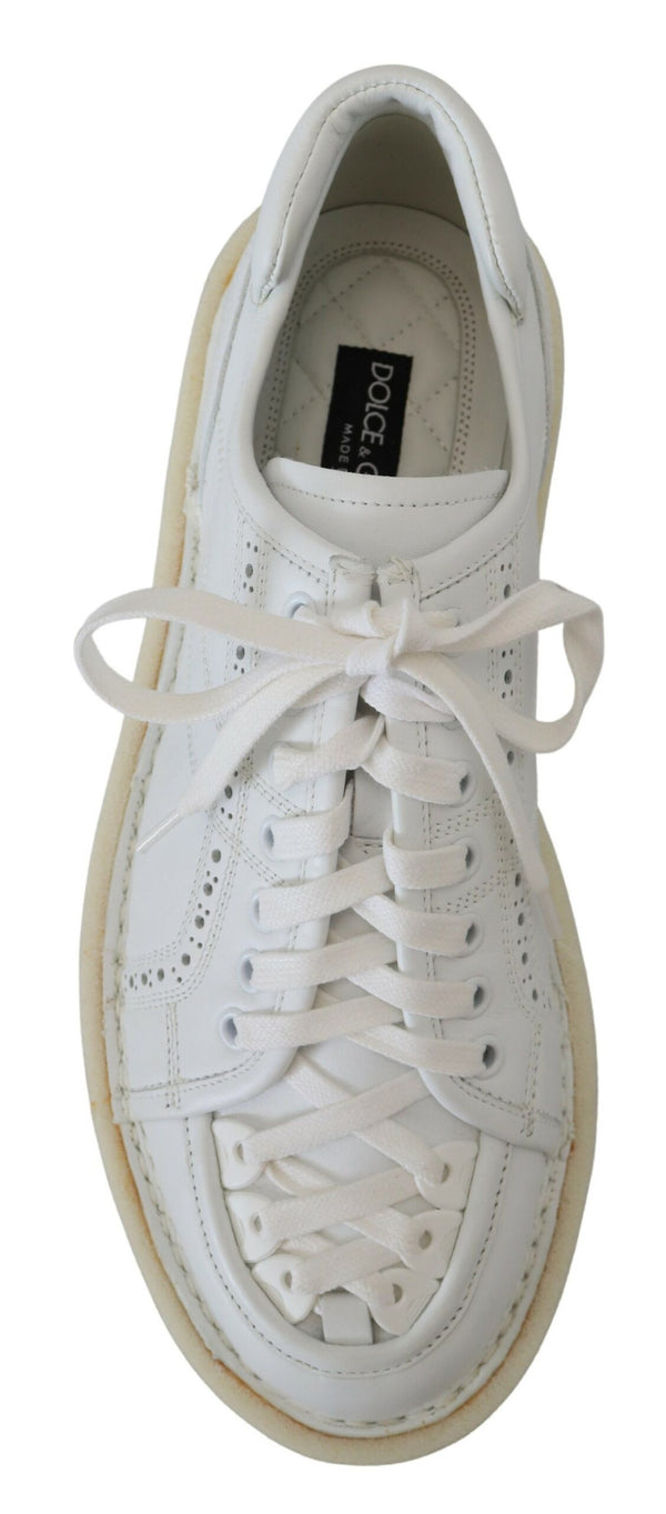 Weiß Leder Low Top Oxford Turnschuhe Freizeitschuhe