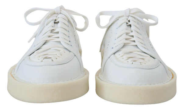 Weiß Leder Low Top Oxford Turnschuhe Freizeitschuhe