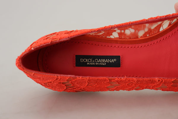 Rot Taormina Spitze Kristalle Ballett Flats Schuhe