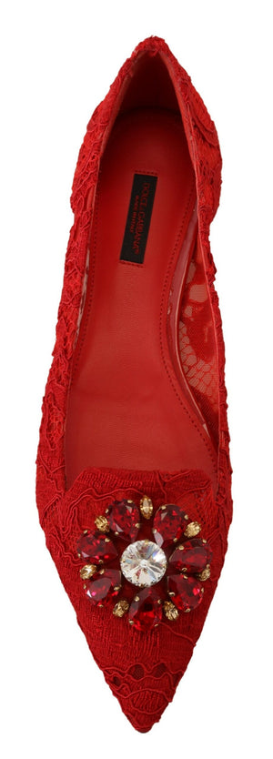 Rot Taormina Kristalle Loafers Flats Schuhe