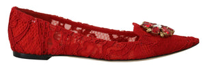 Rot Taormina Kristalle Loafers Flats Schuhe