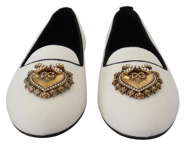 Weiß Samt Slip Ons Loafers Flats Schuhe