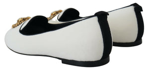 Weiß Samt Slip Ons Loafers Flats Schuhe