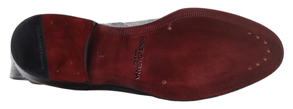 Graue Leder Herrenstiefel Schuhe