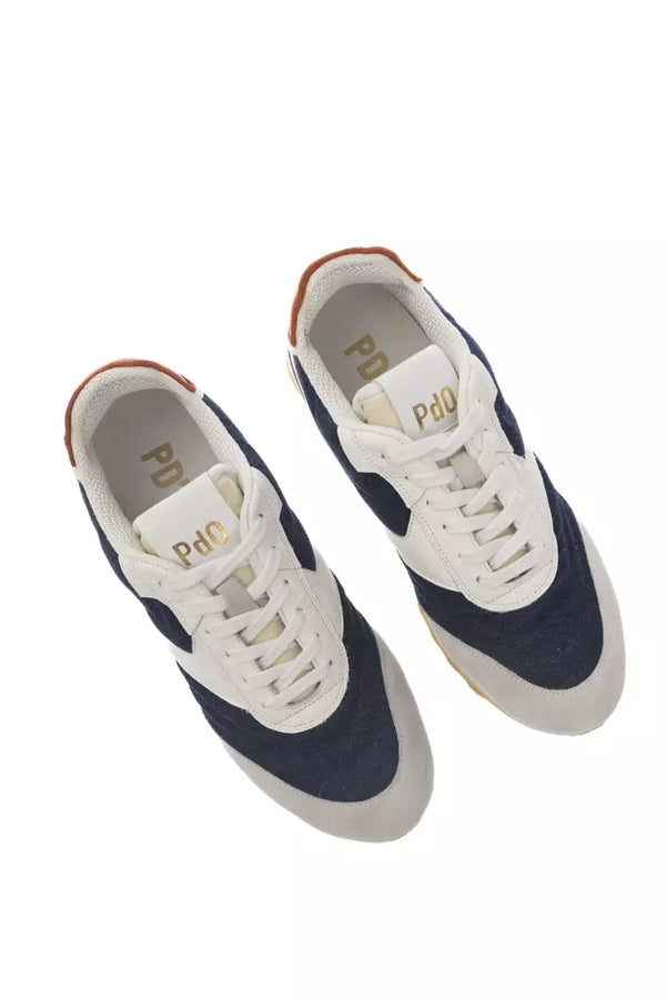 Mehrfarbige Schnürsenkel-Sneaker mit Gummisohle