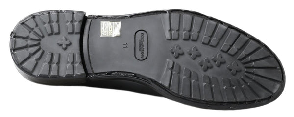 Schwarze Leder Derby-Schuhe