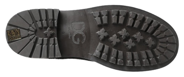 Schwarzgraue Lederstiefeletten