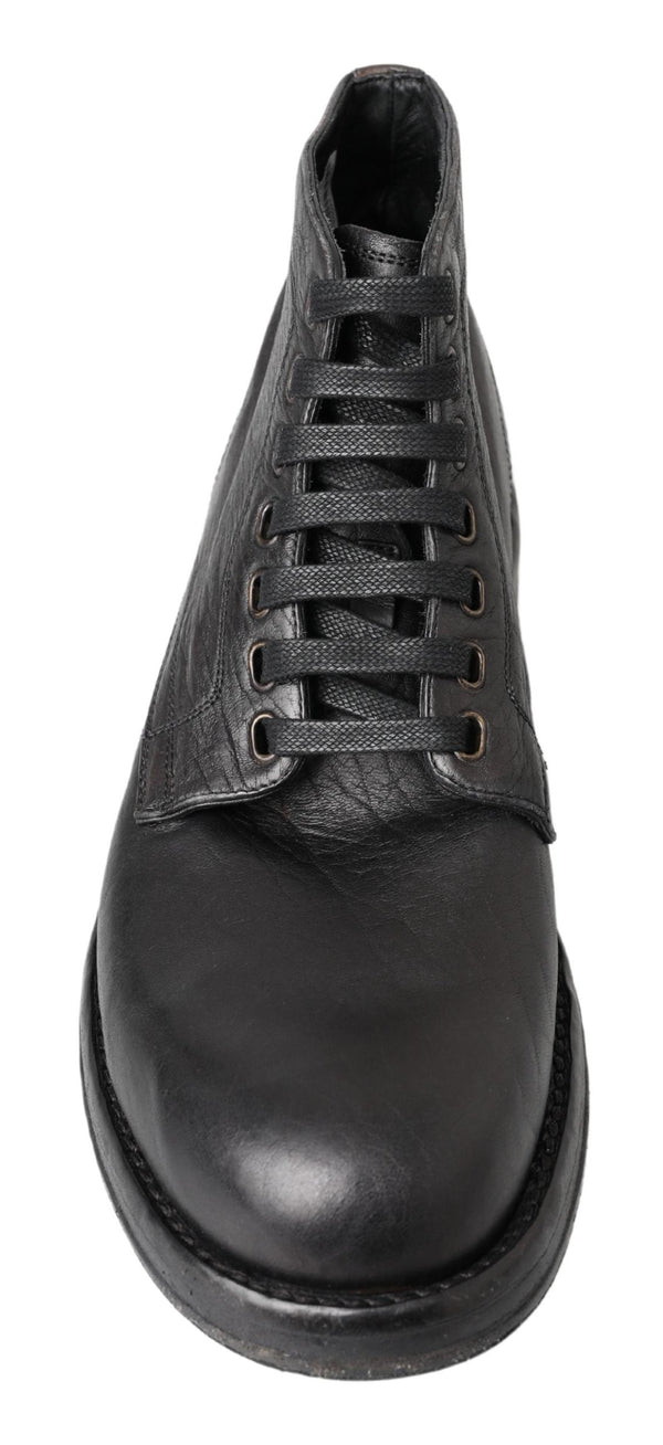 Schwarzes Pferd Leder Perugino Stiefel