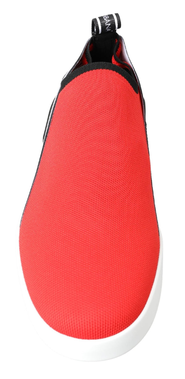Rot Weiß Flache Turnschuhe Loafers Schuhe