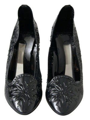 Schwarz CINDERELLA Floral Crystal Heels Schuhe