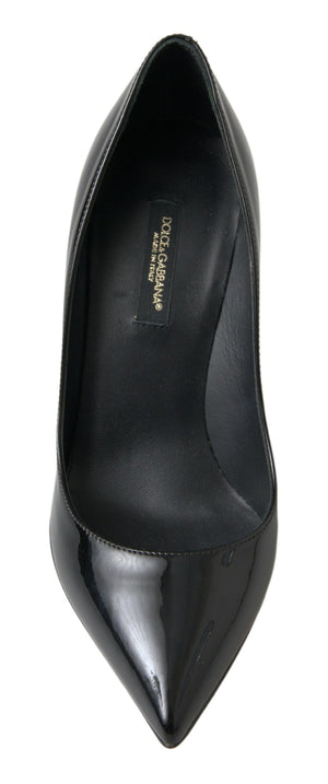 Schwarze Lackleder High Heels Pumps Schuhe