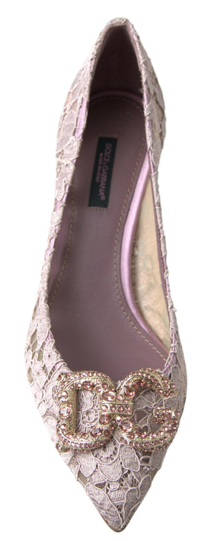 Rosa Floral Spitze DG Kristall Pumps Schuhe