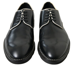 Schwarz Weiß Leder Formale Schuhe