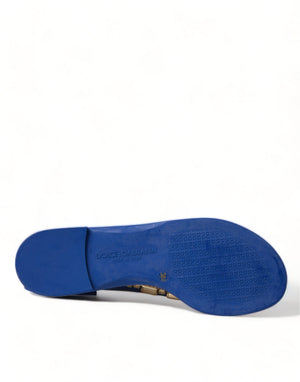 Blau Kristalle Flats Sandalen Beachwear Schuhe