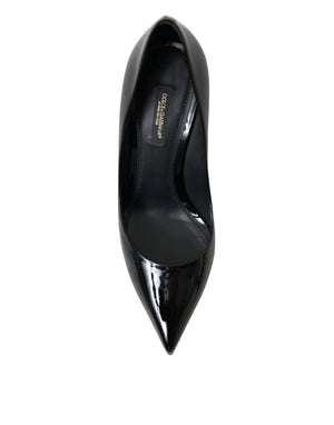 Schwarz Lackleder Pumps Heels Schuhe