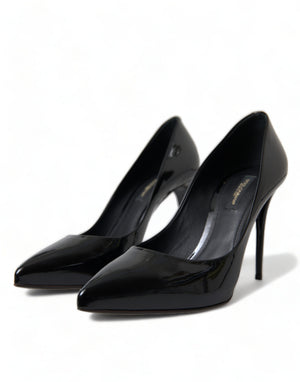 Schwarz Lackleder Pumps Heels Schuhe
