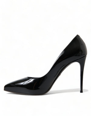 Schwarz Lackleder Pumps Heels Schuhe