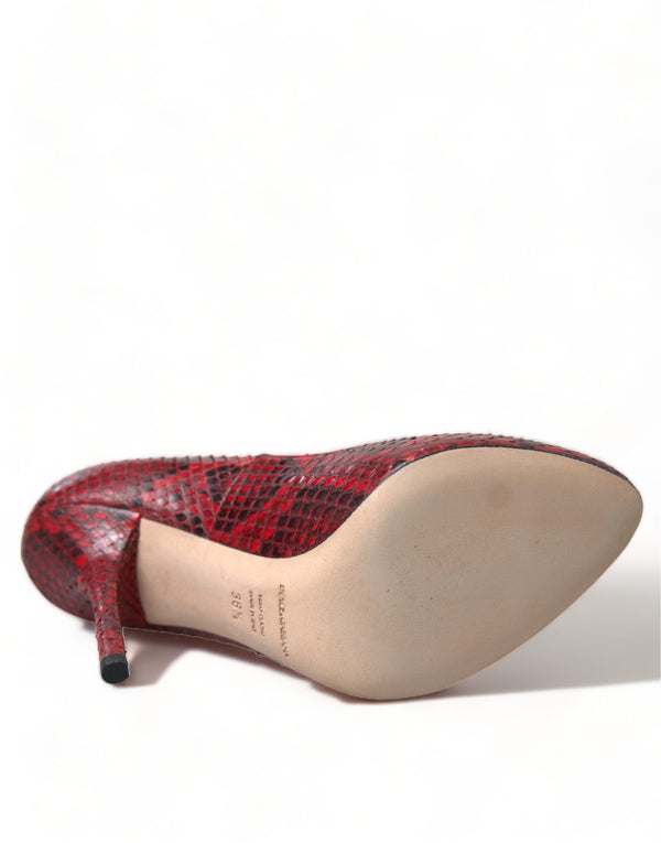 Rote Ayers Leder Schnürsocken Pumps Schuhe