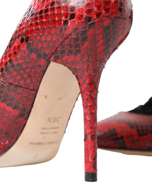 Rote Ayers Leder Schnürsocken Pumps Schuhe